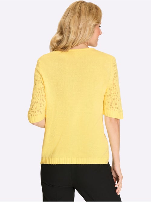Pull Motif Ajouré à La Manche - Taille Standard - Moda Vilona - Kiabi