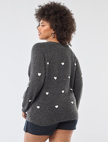 Pull motif coeurs 'Vero Moda Curve'
