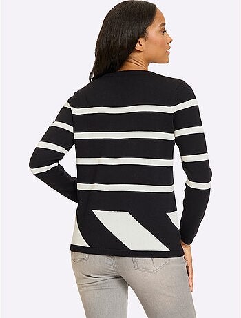 Pull motif graphique - taille standard - helline