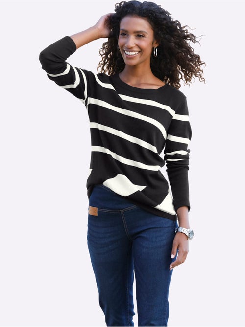 Pull Motif Graphique - Taille Standard - Helline - Kiabi