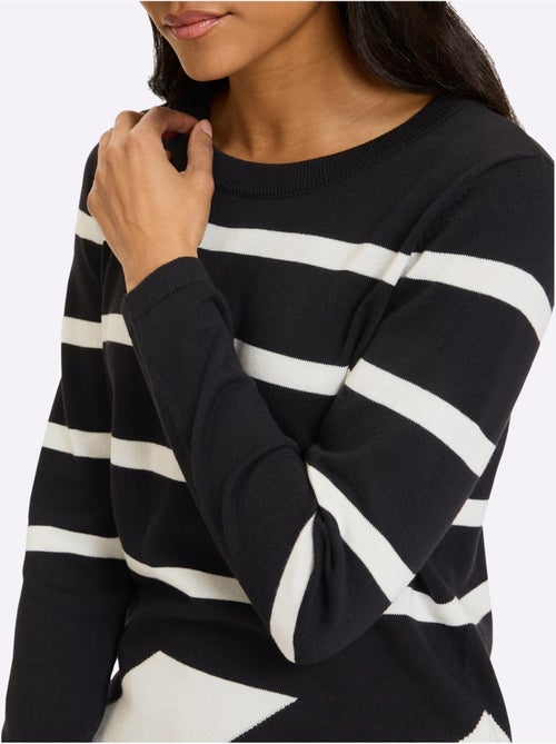 Pull Motif Graphique - Taille Standard - Helline - Kiabi