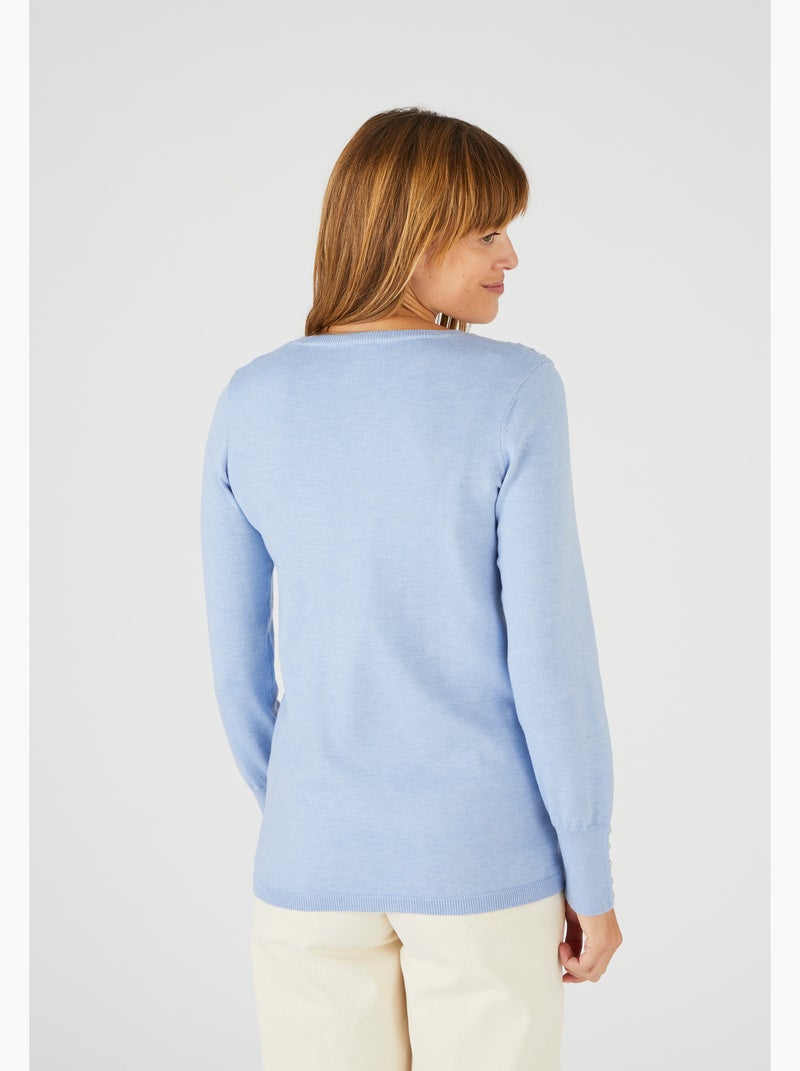 Pull motif losanges - Damart Bleu - Kiabi