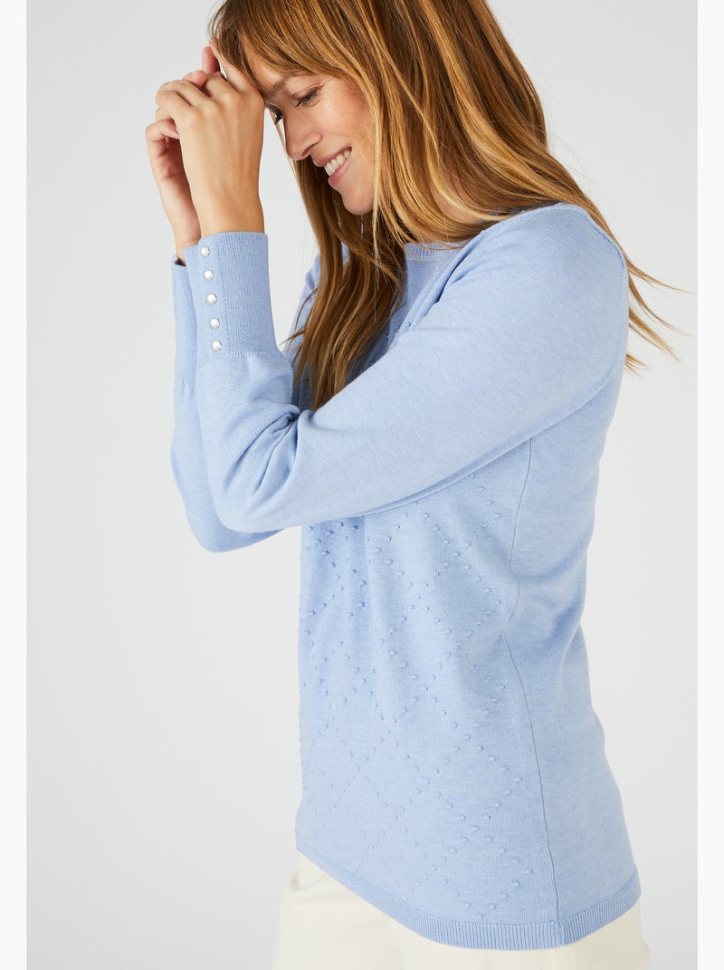 Pull motif losanges - Damart Bleu - Kiabi