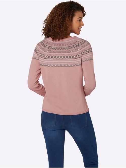 Pull motif norvégien jacquard col rond et finitions côtelées - taille standard - witt - Kiabi Pull motif norvégien jacquard col rond et finitions côtelées - taille standard - witt - Kiabi