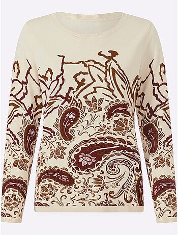 Pull motif paisley - taille standard - helline
