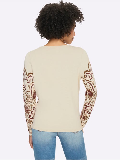 Pull motif paisley - taille standard - helline - Kiabi