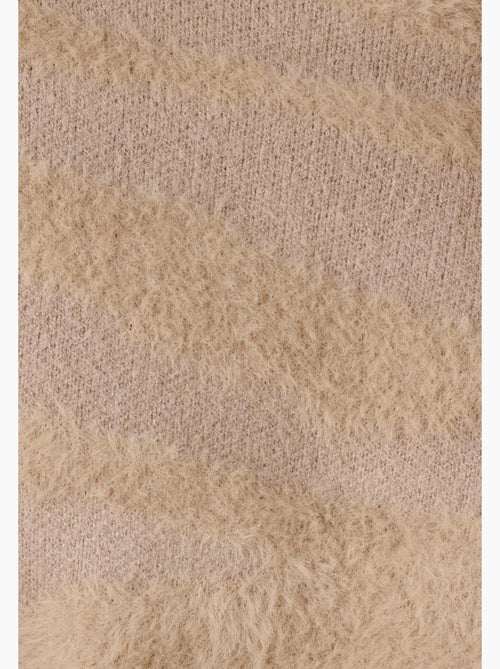 Pull motif zébré maille poilue - Damart - Kiabi