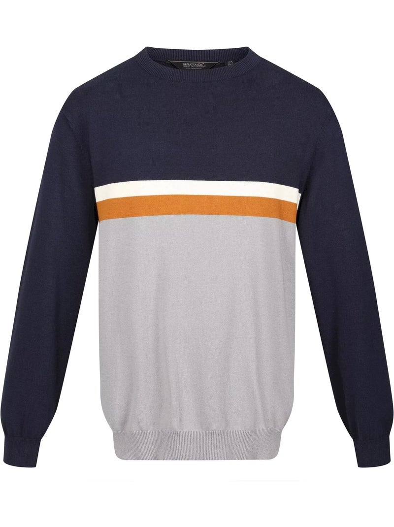 Pull motif/style blocs de couleurs kaelen - regatta Bleu marine - Kiabi