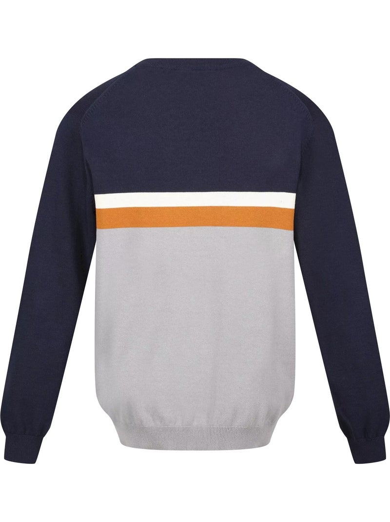 Pull motif/style blocs de couleurs kaelen - regatta Bleu marine - Kiabi