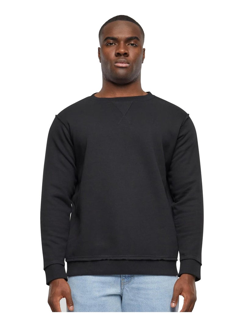 Pull motif/style ras-du-cou - urban classics Noir - Kiabi