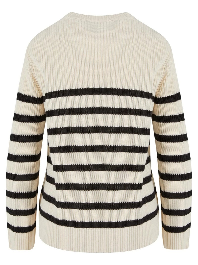 Pull motif/style rayé - urban classics Blanc Noir - Kiabi
