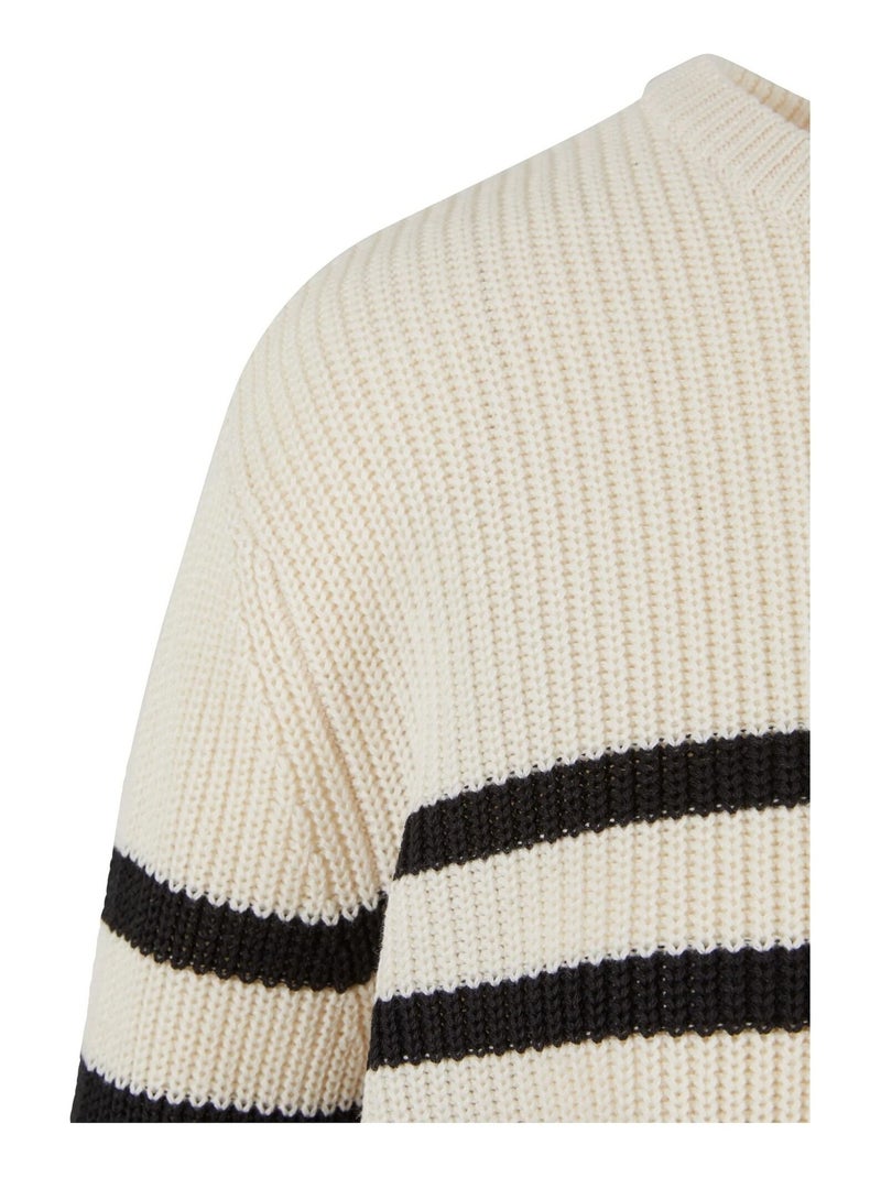 Pull motif/style rayé - urban classics Blanc Noir - Kiabi