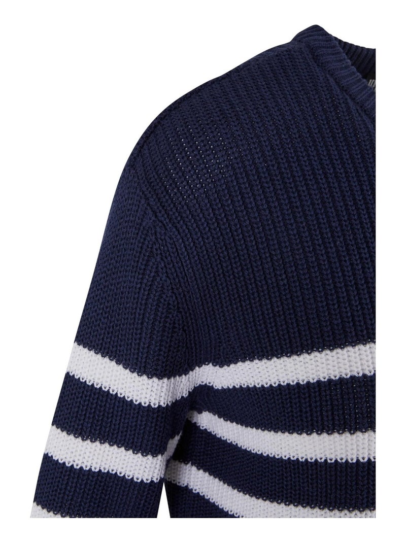 Pull motif/style rayé - urban classics Bleu Bleu marine Blanc - Kiabi