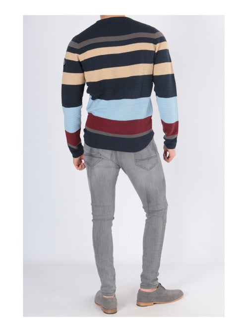 Pull multi color col rond - Kiabi