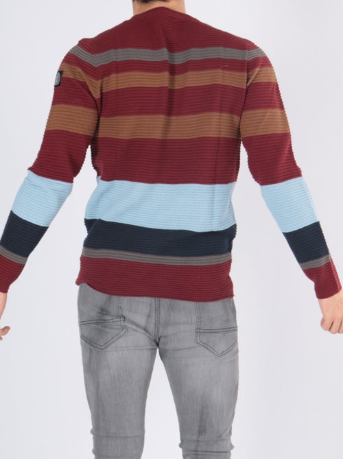 Pull multi color col rond - Kiabi