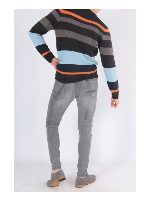 Pull multi color col rond - Kiabi