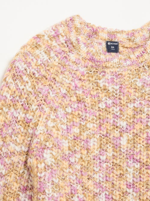 Pull multicolore en grosse maille - Kiabi Pull multicolore en grosse maille - Kiabi
