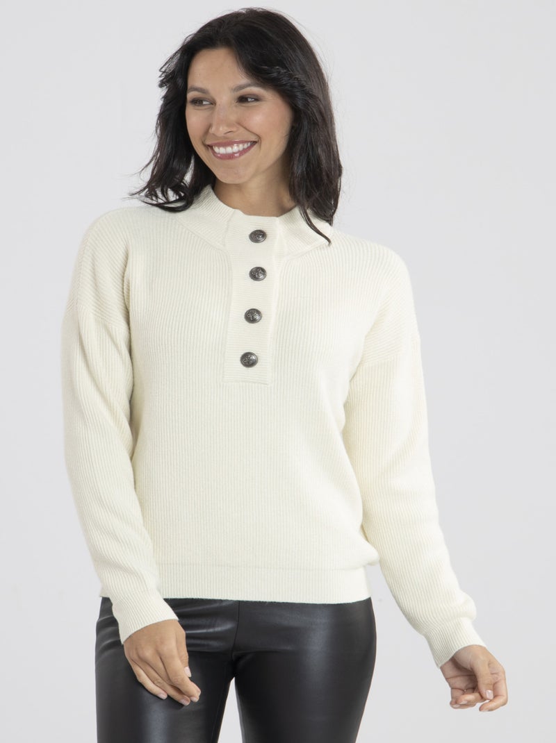 Pull Nino   Avec Col Rond | Gerard Pasquier Ecru - Kiabi