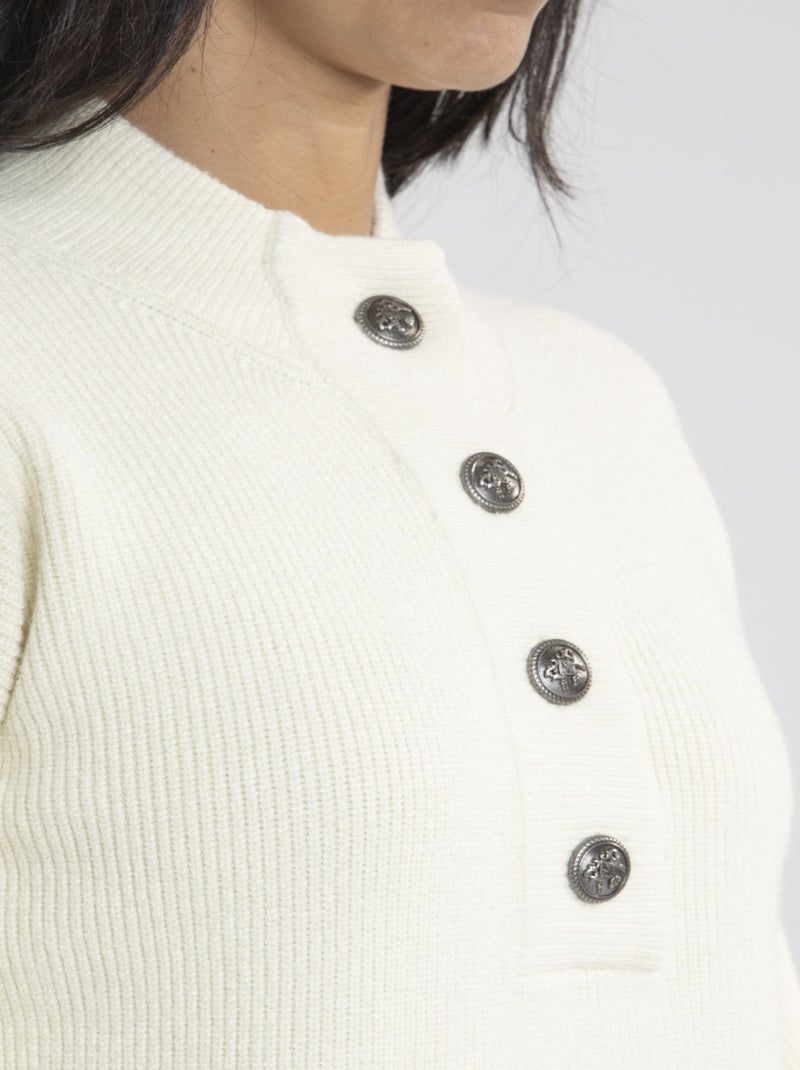Pull Nino   Avec Col Rond | Gerard Pasquier Ecru - Kiabi