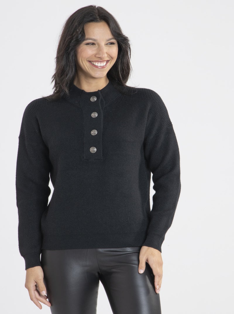 Pull Nino   Avec Col Rond | Gerard Pasquier Noir - Kiabi