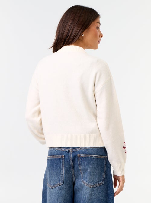 Pull 'Noël' à motif en maille grosse jauge - Kiabi Pull 'Noël' à motif en maille grosse jauge - Kiabi