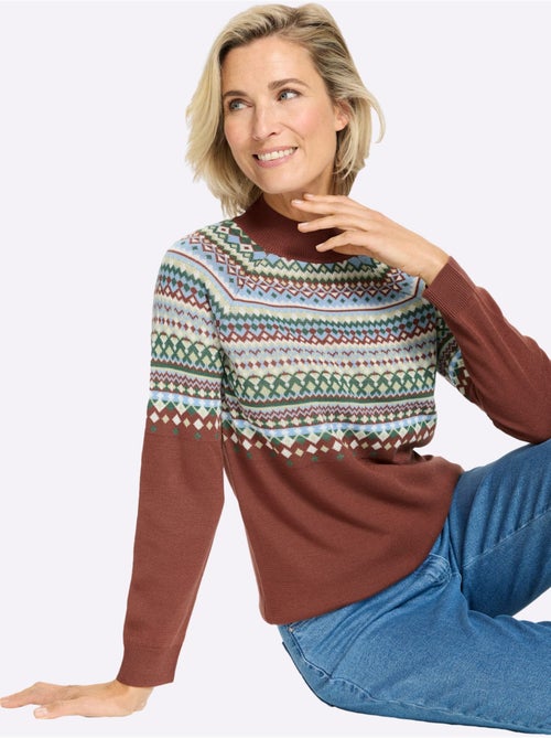 Pull norvégien manches raglan - taille standard - moda vilona - Kiabi Pull norvégien manches raglan - taille standard - moda vilona - Kiabi