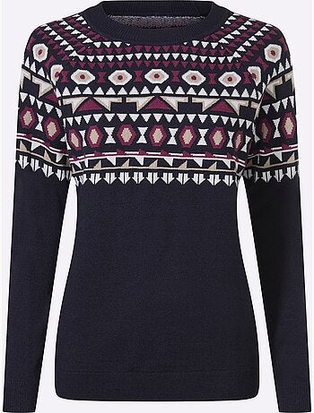 Pull norvégien manches raglan - taille standard - moda vilona