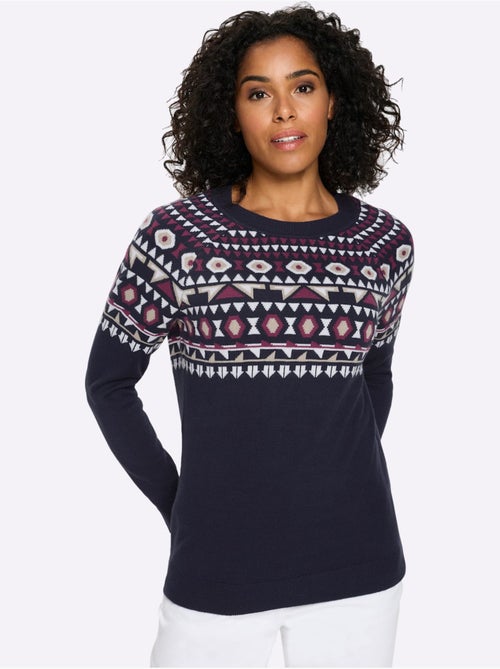 Pull Norvégien Manches Raglan - Taille Standard - Moda Vilona - Kiabi Pull Norvégien Manches Raglan - Taille Standard - Moda Vilona - Kiabi