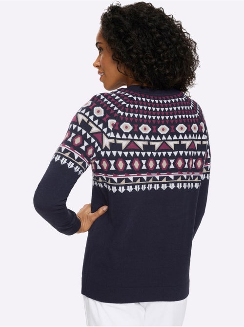 Pull Norvégien Manches Raglan - Taille Standard - Moda Vilona - Kiabi Pull Norvégien Manches Raglan - Taille Standard - Moda Vilona - Kiabi