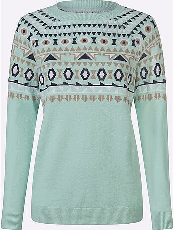 Pull Norvégien Manches Raglan - Taille Standard - Moda Vilona