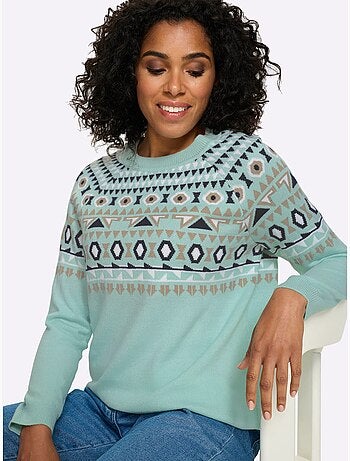 Pull Norvégien Manches Raglan - Taille Standard - Moda Vilona