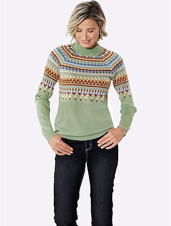Pull norvégien manches raglan - taille standard - moda vilona