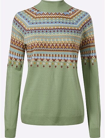 Pull norvégien manches raglan - taille standard - moda vilona