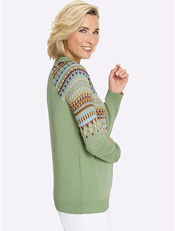 Pull norvégien manches raglan - taille standard - moda vilona