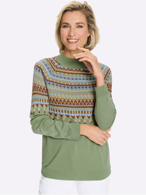 Pull norvégien manches raglan - taille standard - moda vilona - Kiabi
