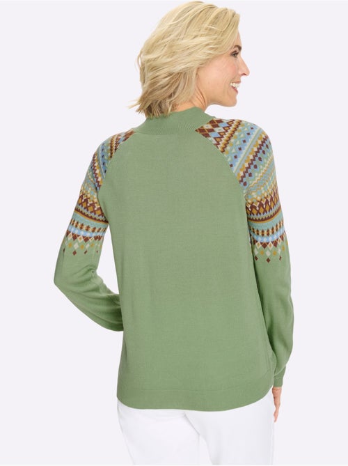 Pull norvégien manches raglan - taille standard - moda vilona - Kiabi
