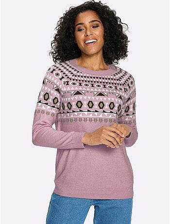 Pull Norvégien Manches Raglan - Taille Standard - Moda Vilona