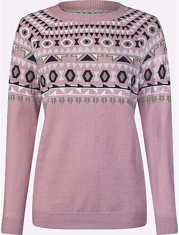 Pull Norvégien Manches Raglan - Taille Standard - Moda Vilona