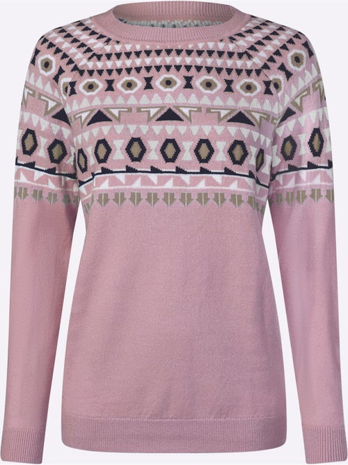 Pull Norvégien Manches Raglan - Taille Standard - Moda Vilona - Kiabi
