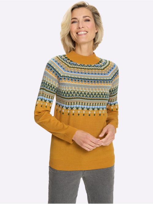 Pull norvégien manches raglan - taille standard - moda vilona - Kiabi