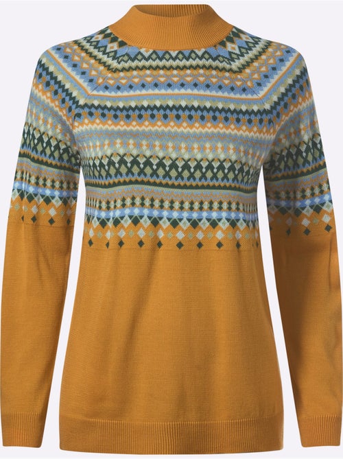 Pull norvégien manches raglan - taille standard - moda vilona - Kiabi