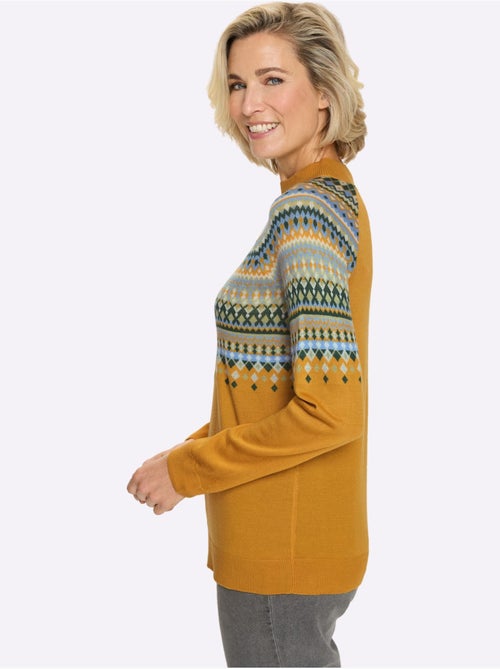 Pull norvégien manches raglan - taille standard - moda vilona - Kiabi