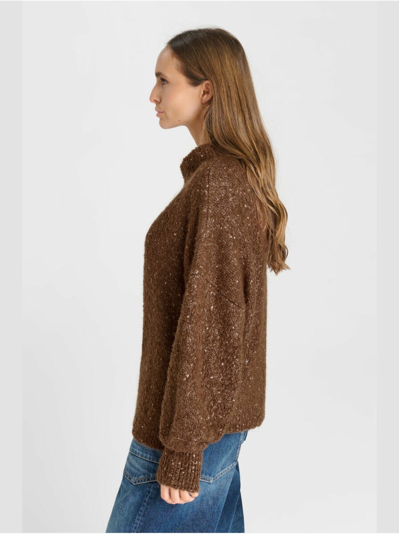 Pull nyx 'le temps des cerises' Marron - Kiabi