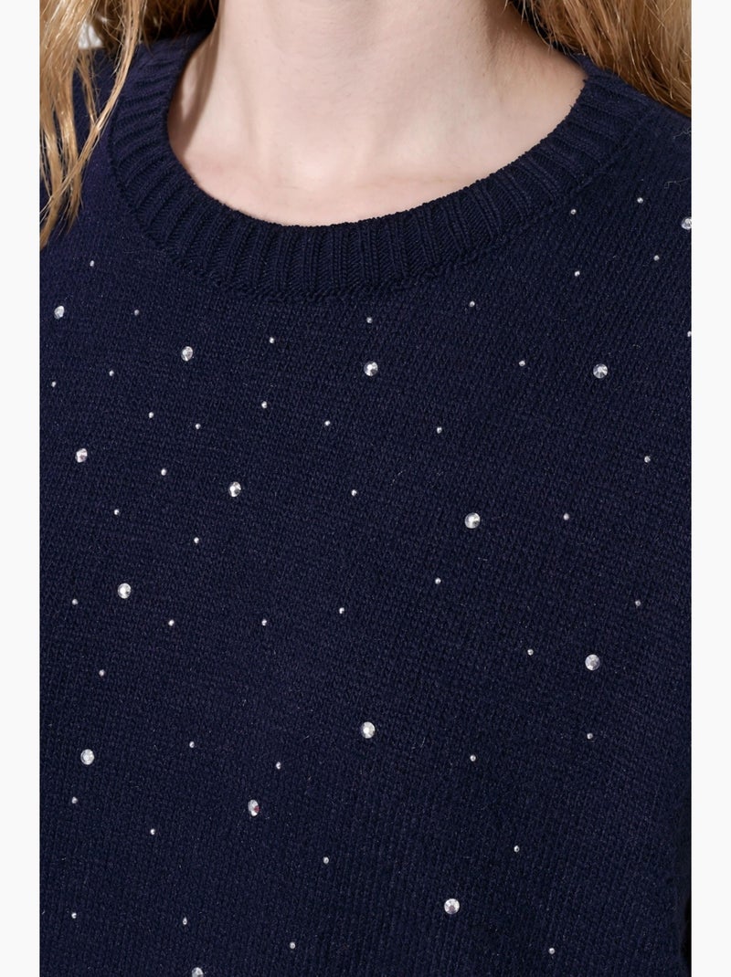 Pull orné hiccup Bleu lagon - Kiabi