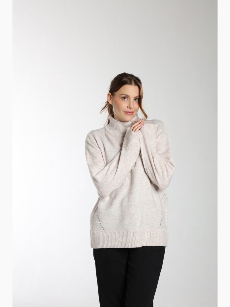 Pull Otto  | Gerard Pasquier Avec Col Cheminée | Gerard Pasquier Beige - Kiabi
