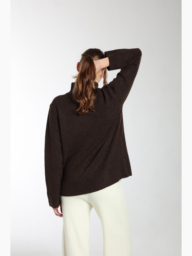 Pull Otto  | Gerard Pasquier Avec Col Cheminée | Gerard Pasquier Marron chocolat - Kiabi