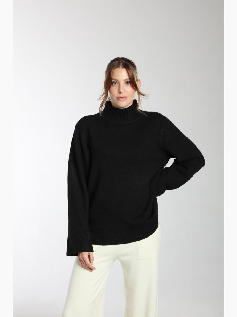 Pull Otto  | Gerard Pasquier Avec Col Cheminée | Gerard Pasquier Noir - Kiabi