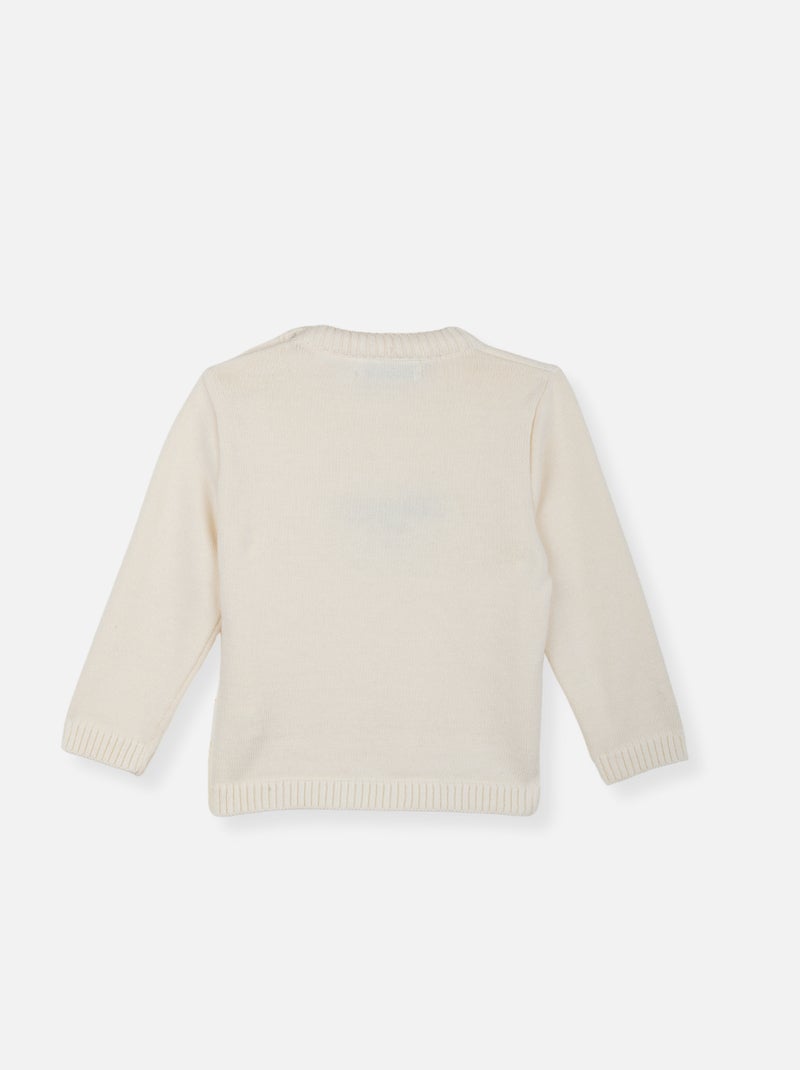 Pull ourson Ecru - Kiabi