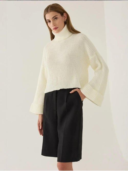 Pull oversize à col montant - Kiabi