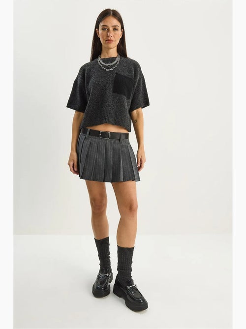 Pull oversize à col rond et poche lucci - Kiabi Pull oversize à col rond et poche lucci - Kiabi